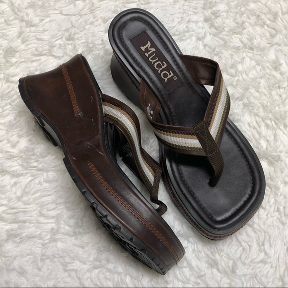 Vintage 90s Mudd Tuscan Platform Chunky Sandal 9.5 - Picture 3 of 15